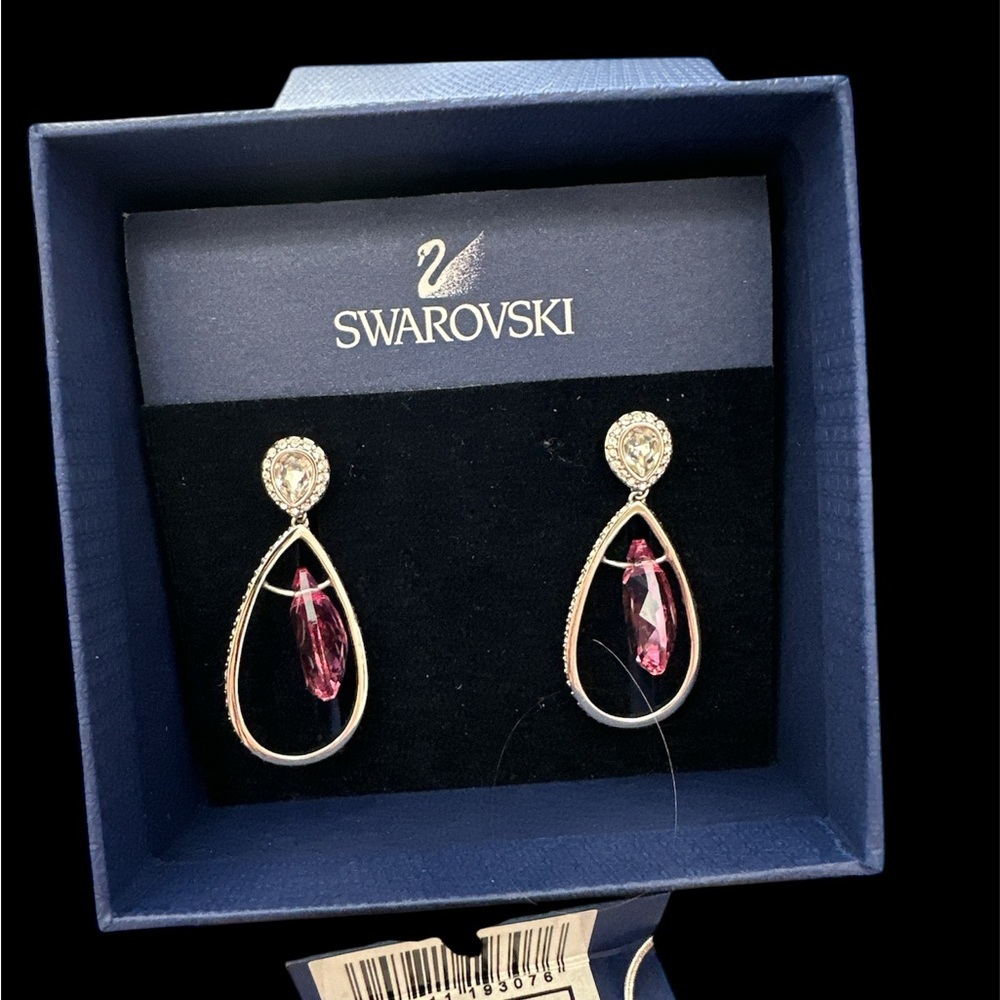 Swarovski Pink Teardrop Earrings